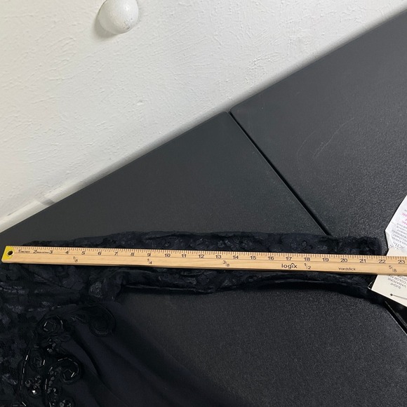 Vintage Jessica McClintock Black Lace Dress Prom Formal Party Sz 6 Whimsigoth - Picture 15 of 16